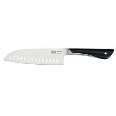 Tefal Jamie Oliver by K26715 Santokumesser 16,5 cm, hohe Schneideleistung, unverwechselbares Design, widerstandsfähige und langlebige Klingen, Edelstahl, schwarz im Sale
